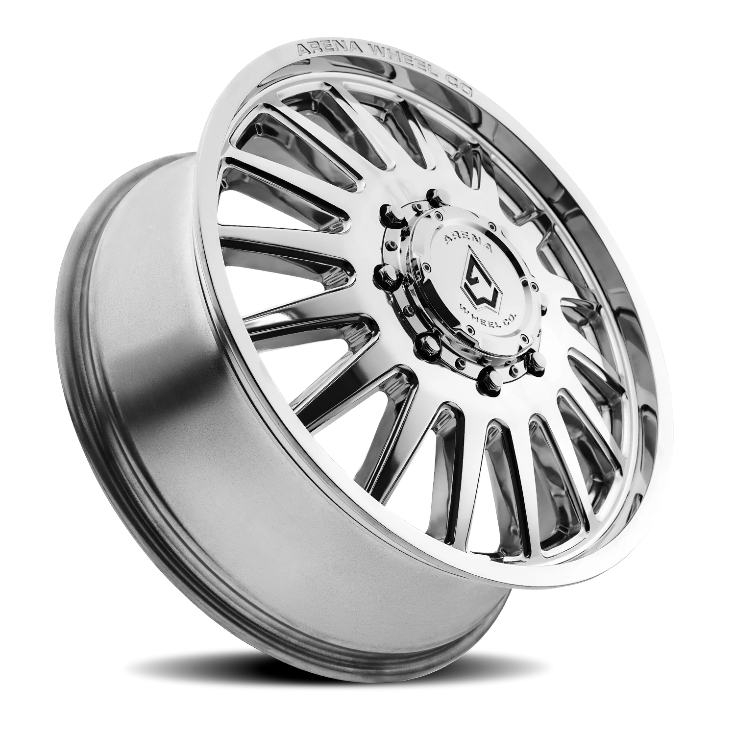 Arena Dually Rival 22x8.25" 8x200mm 142.24mm CB +105mm Polished Silver Milled