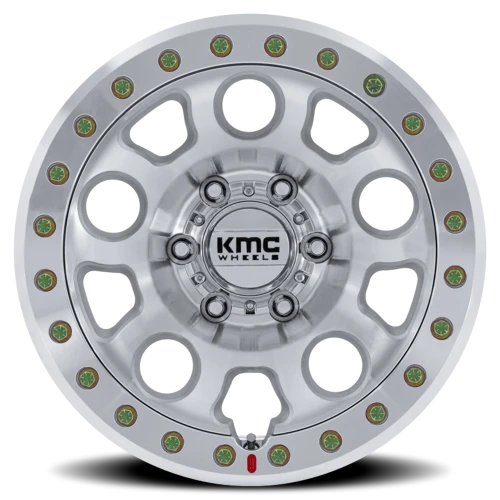 KMC E25 Beadlock 17x9 +1 6x135mm 87.1mm Machined Silver