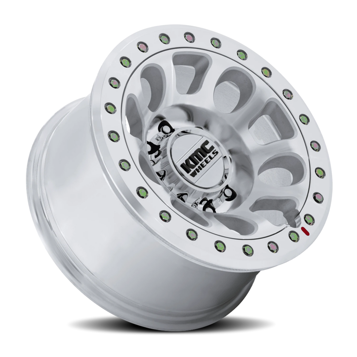 KMC E25 Beadlock 17x9 -38 8x165.1mm 125.1mm Machined Silver