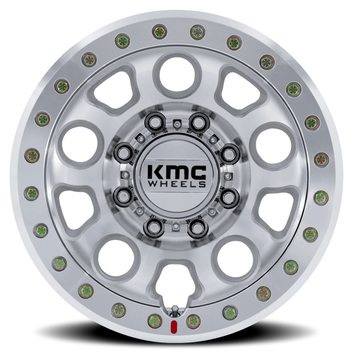 KMC E25 Beadlock 17x9 -38 8x165.1mm 125.1mm Machined Silver