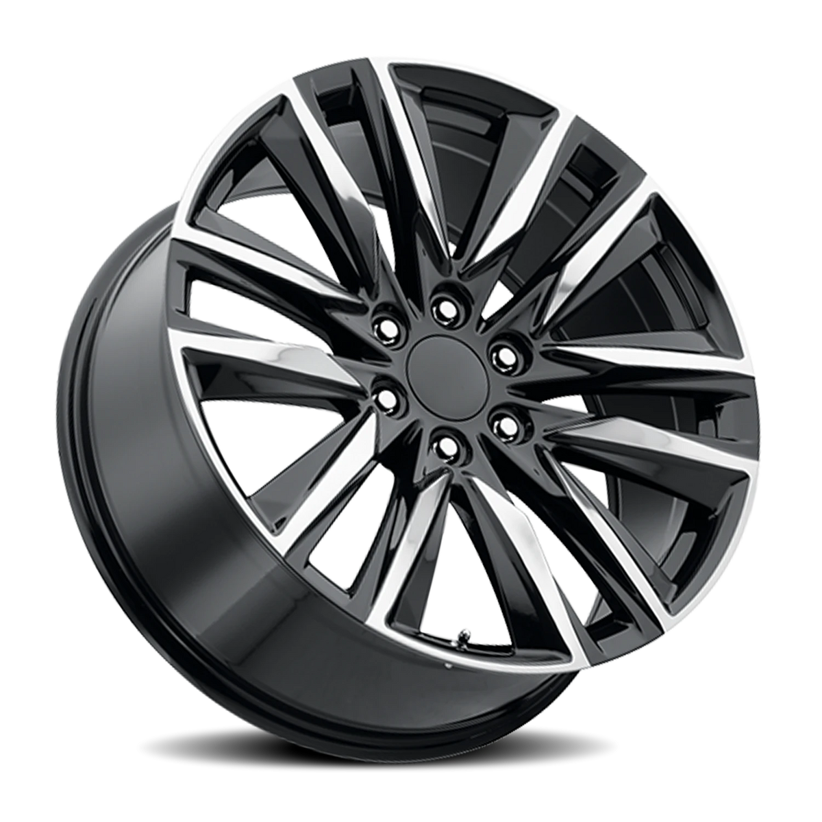 Replica Alloys ES6 24x10 +31 6x139.7mm 78.1mm Gloss Black Machined Accent