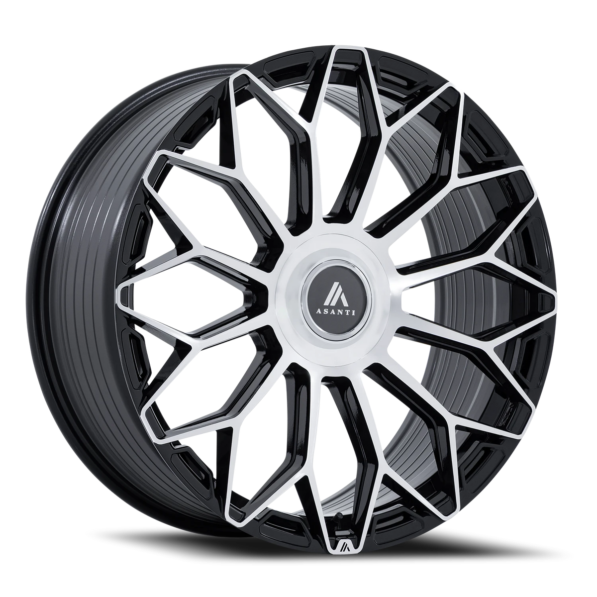 Asanti Black Label Envoy 22x10 +20 6x139.7mm 78.1mm Gloss Black Machined Face