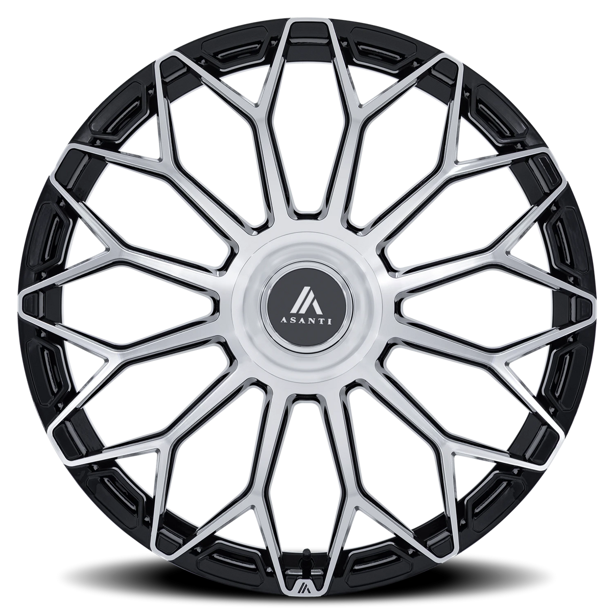 Asanti Black Label Envoy 22x10 +20 6x139.7mm 78.1mm Gloss Black Machined Face