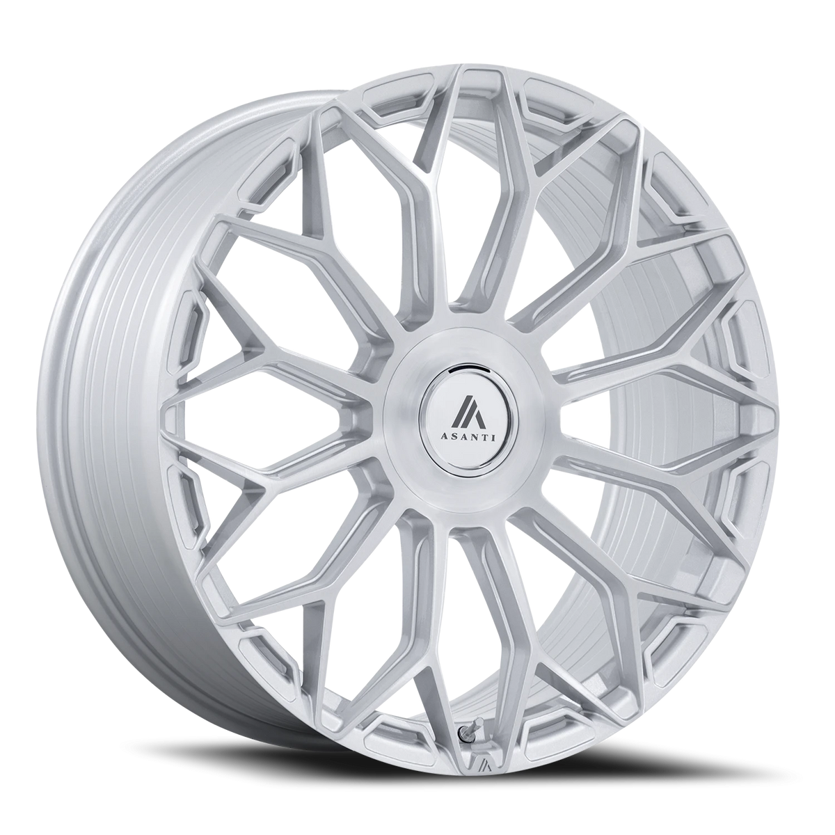 Asanti Black Label Envoy 22x10.5 +38 5x112mm 72.56mm Gloss Silver Brushed Face