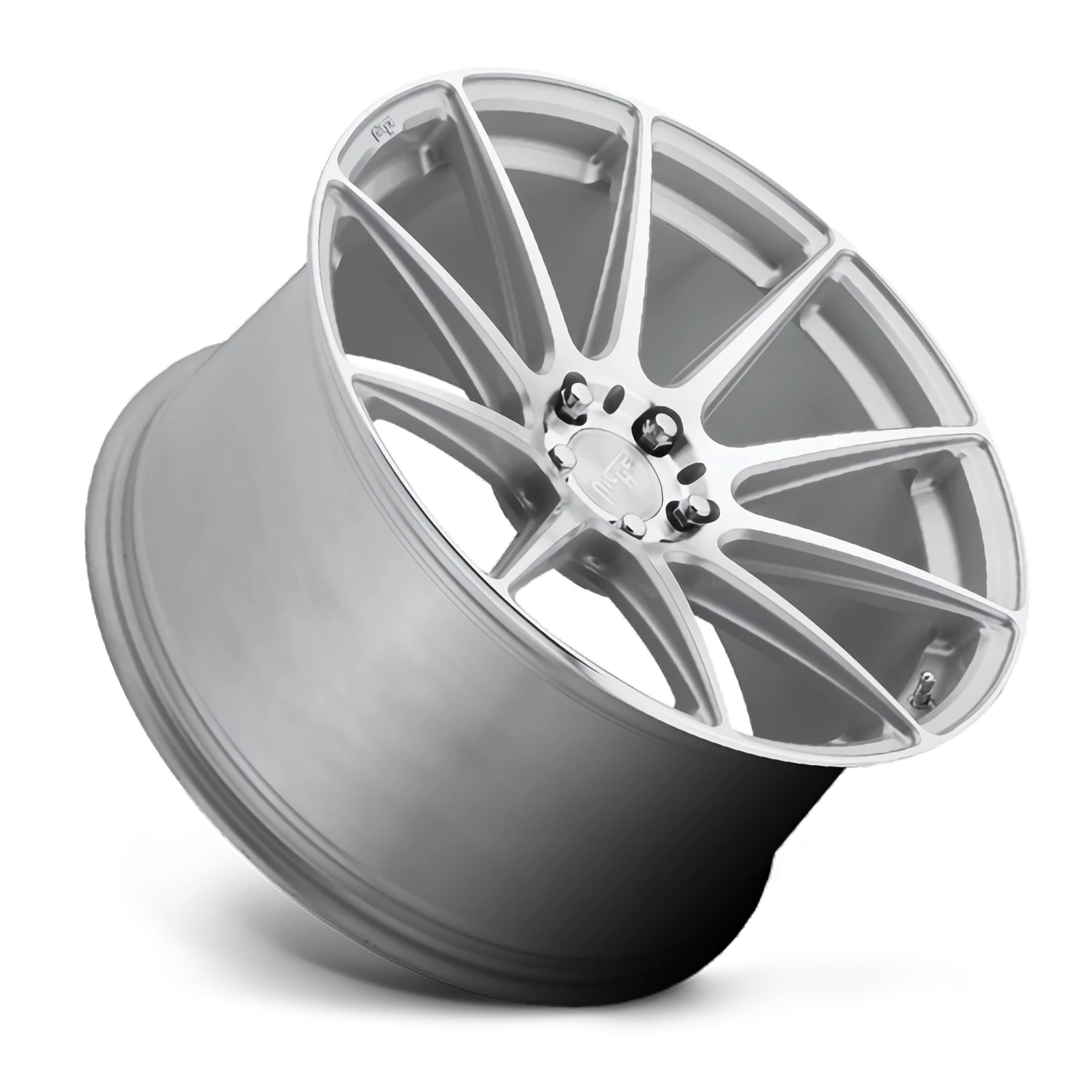 Niche Essen 20x10" 5x120mm 74.1mm CB +40mm Gloss Silver Machined