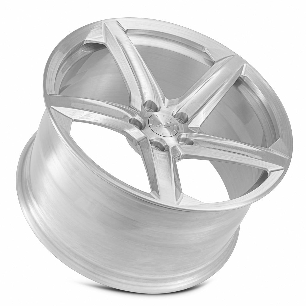 MRR Forged F23 20x11 48 5x120mm 66.9mm Brushed Clear Left