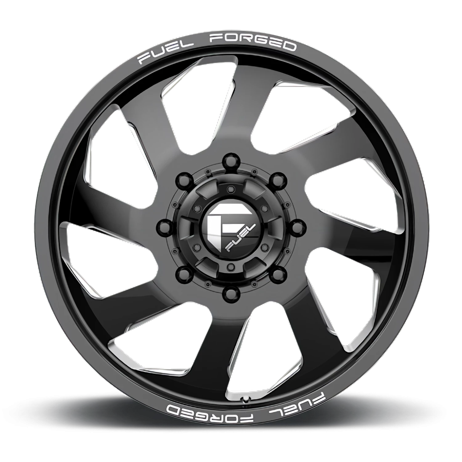 Fuel FF39D Dually 20x8.25" 8x200mm 142.2mm CB +105mm Gloss Black Milled