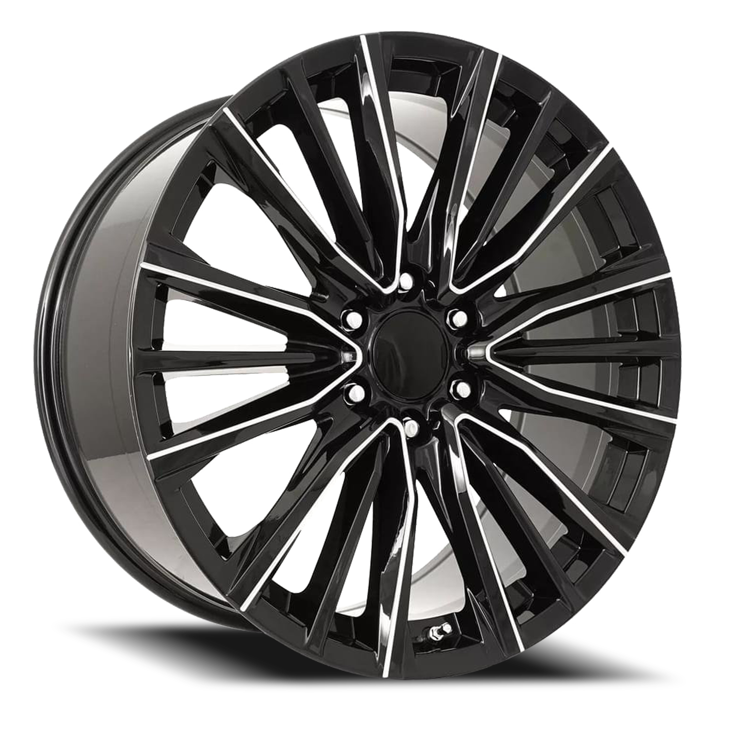 Factory Reproductions FR 205 Platinum V Replica BM 22x9 +28 6x139.7mm 78.1mm Black Ball Milled