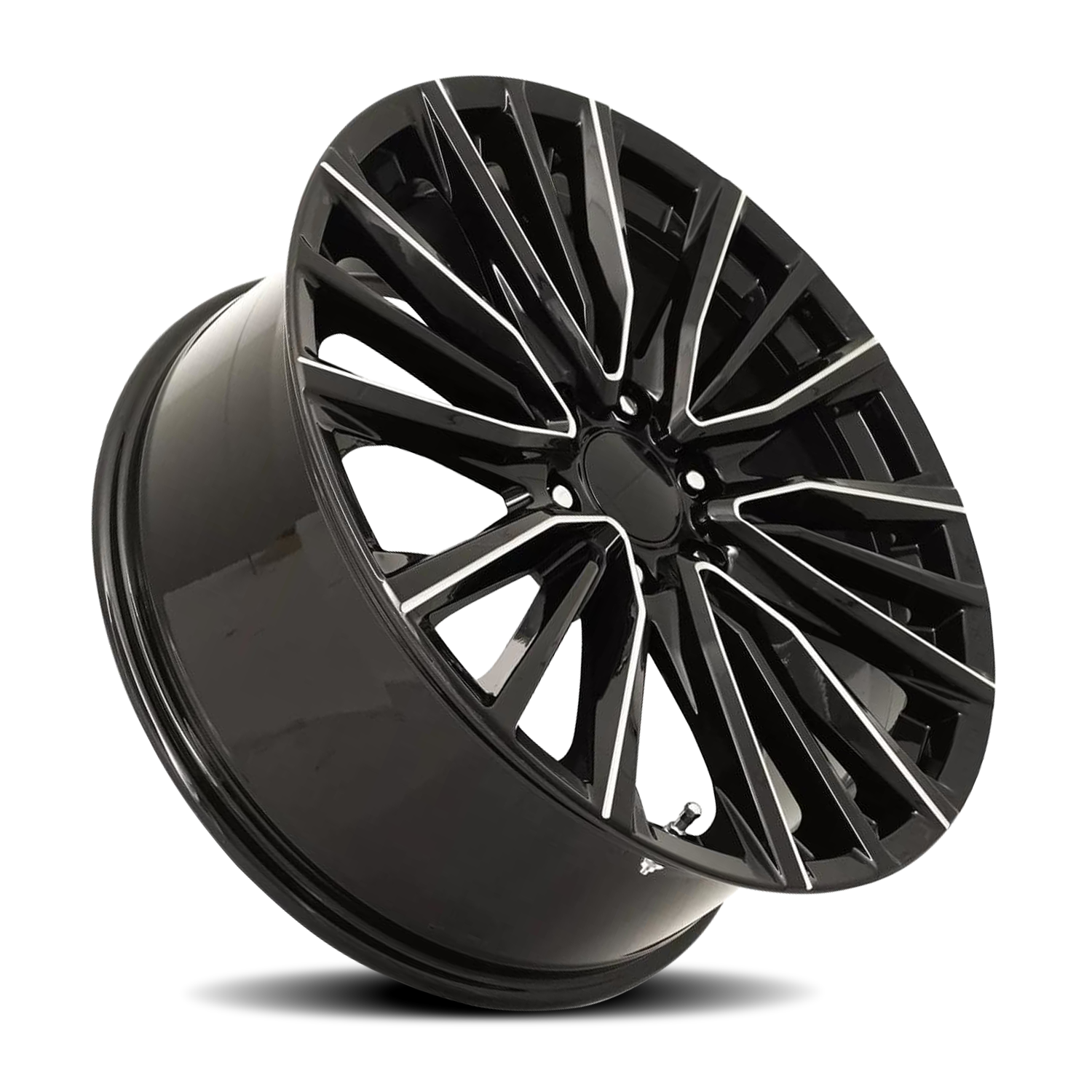Factory Reproductions FR 205 Platinum V Replica BM 22x9 +28 6x139.7mm 78.1mm Black Ball Milled