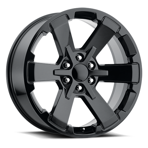 Factory Reproductions FR 45 GMC Dual Six Star Replica GB 22x9 +24 6x139.7mm 78.1mm Gloss Black