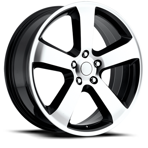 Factory Reproductions FR 61 Dodge Charger SRT8 Replica GBM 22x10 +18 5x115mm 71.5mm Gloss Black Machined Face