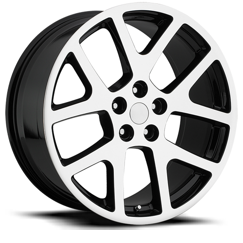 Factory Reproductions FR 64 Jeep Viper GBM 20x9 +35 5x127mm 71.5mm Gloss Black Machined Face
