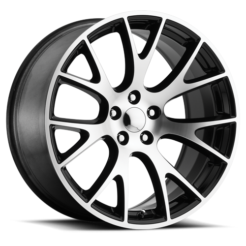 Factory Reproductions FR 70 Dodge Hellcat Replica GBM 20x10.5 +25 5x115mm 71.5mm Gloss Black Machined Face