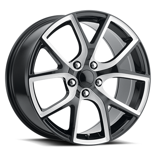 Factory Reproductions FR 75 Jeep Trackhawk Replica GB-M 20x10 +50 5x127mm 71.5mm Gloss Black Milled Ball