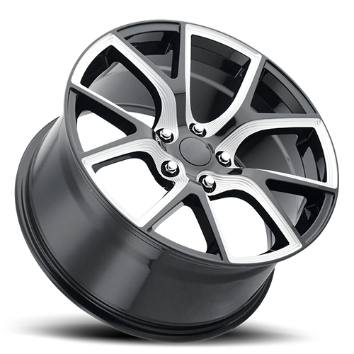 Factory Reproductions FR 75 Jeep Trackhawk Replica GB-M 20x10 +50 5x127mm 71.5mm Gloss Black Milled Ball