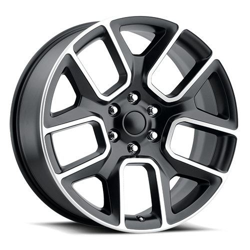 Factory Reproductions FR 76 Ram Truck 1500 SBM 24x10 +15 6x139.7mm 77.8mm Satin Black Machined Face