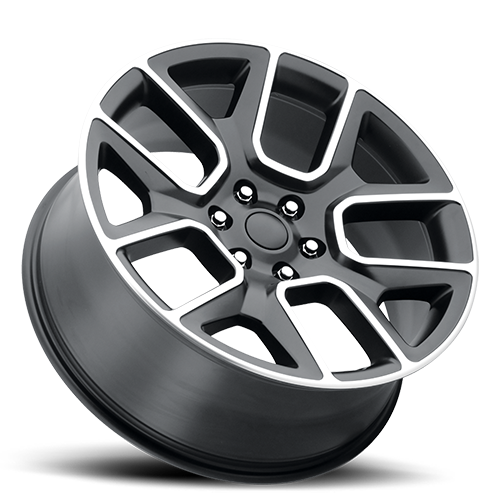 Factory Reproductions FR 76 Ram Truck 1500 SBM 22x9 +15 5x139.7mm 77.8mm Satin Black Machined Face