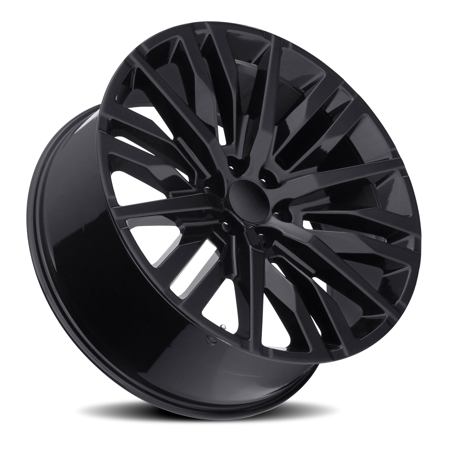 Factory Reproductions FR 97 GM Split 6 Spoke Replica GB 24x10 +31 6x139.7mm 78.1mm Gloss Black