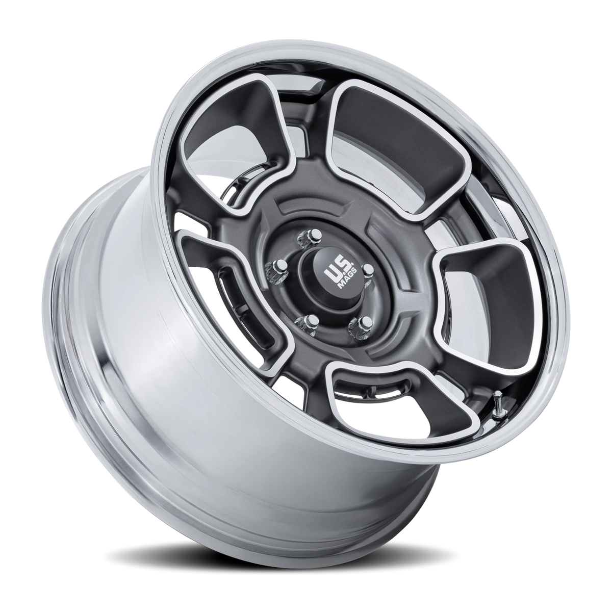 US Mags Flagstaff 20x8.5 +1 5x127mm 78.1mm Anthracite Machined Face-Chrome Lip