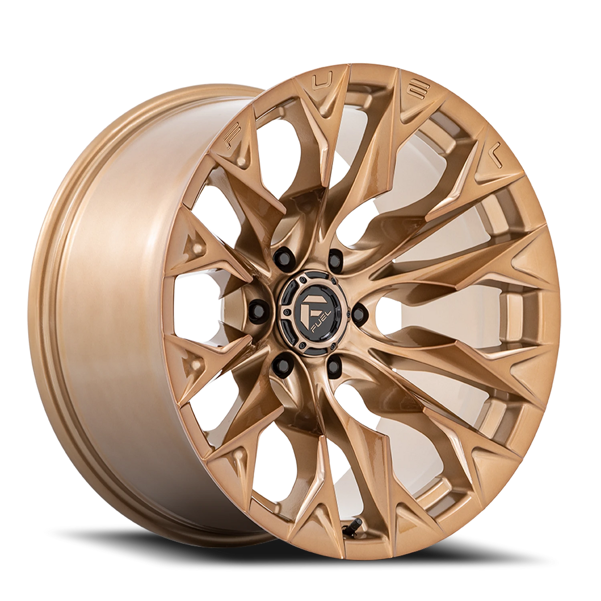 Fuel Flame 6 22x10 -18 6x139.7mm 106.1mm Platinum Bronze