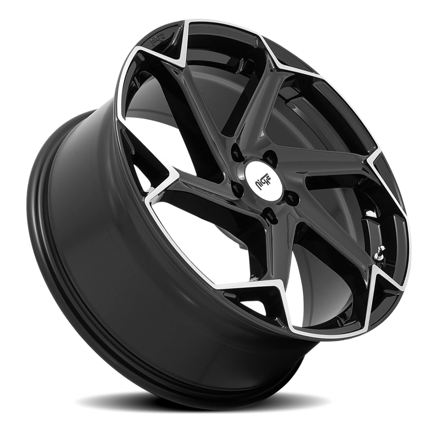 Niche Flash 20x10.5" 5x112mm 66.56mm CB +27mm Gloss Black Brushed