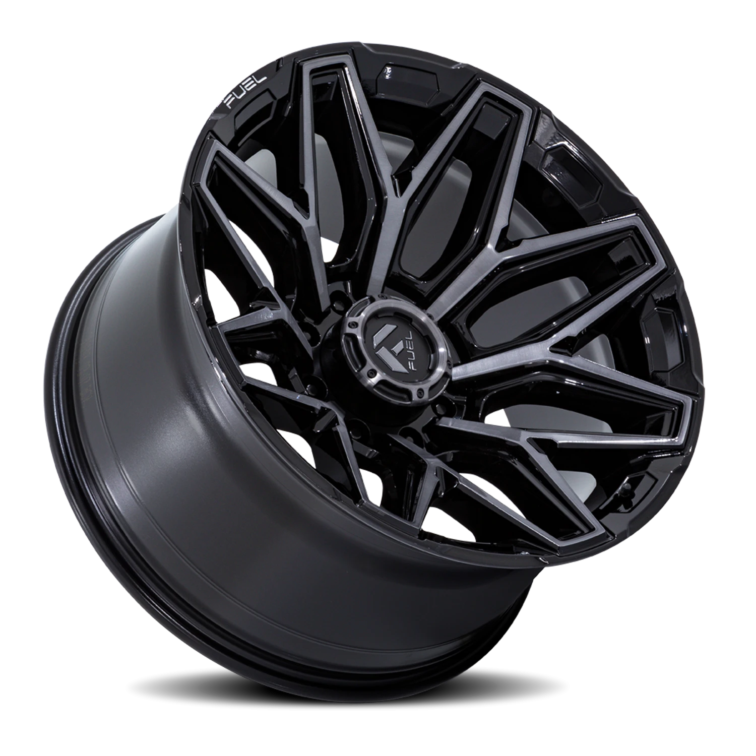 Fuel Flux 8 22x10" 8x170mm 125.1mm CB -18mm Gloss Black Brushed Gray Tint