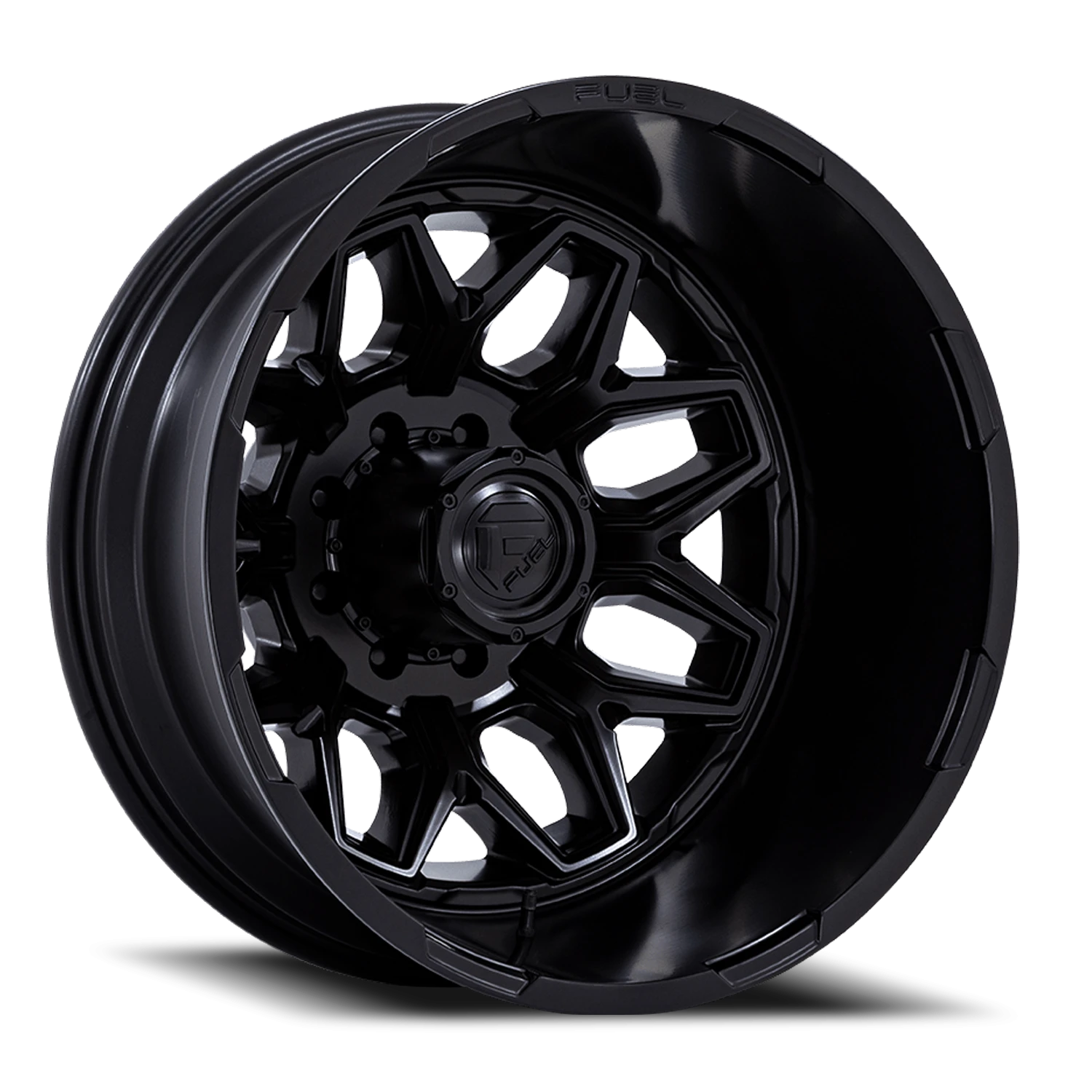 Fuel Flux Dually 22x8.25" 8x200mm 142mm CB -201mm Blackout