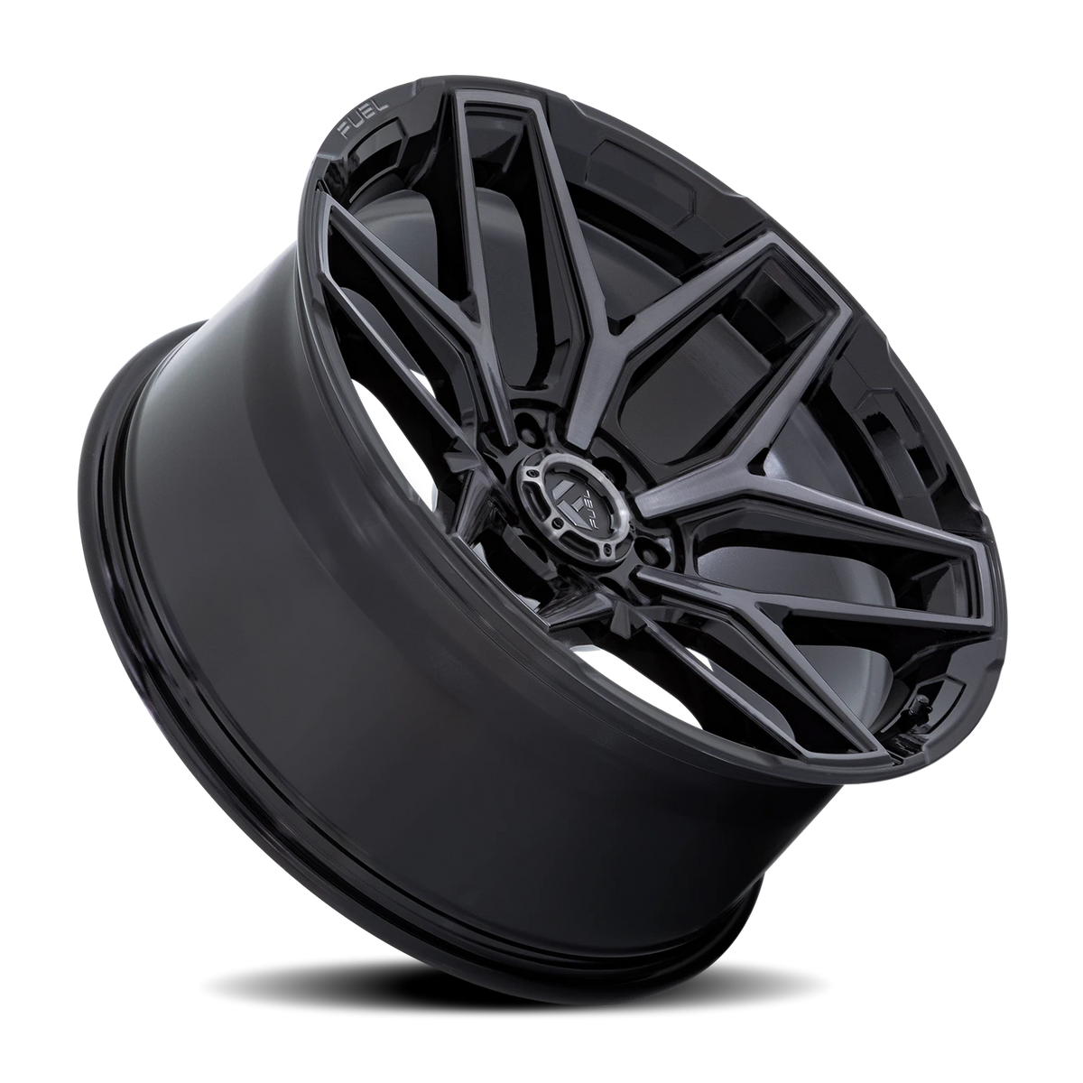 Fuel Flux 6 18x9 +20 6x114.3mm 66.06mm Gloss Black Brushed Gray Tint