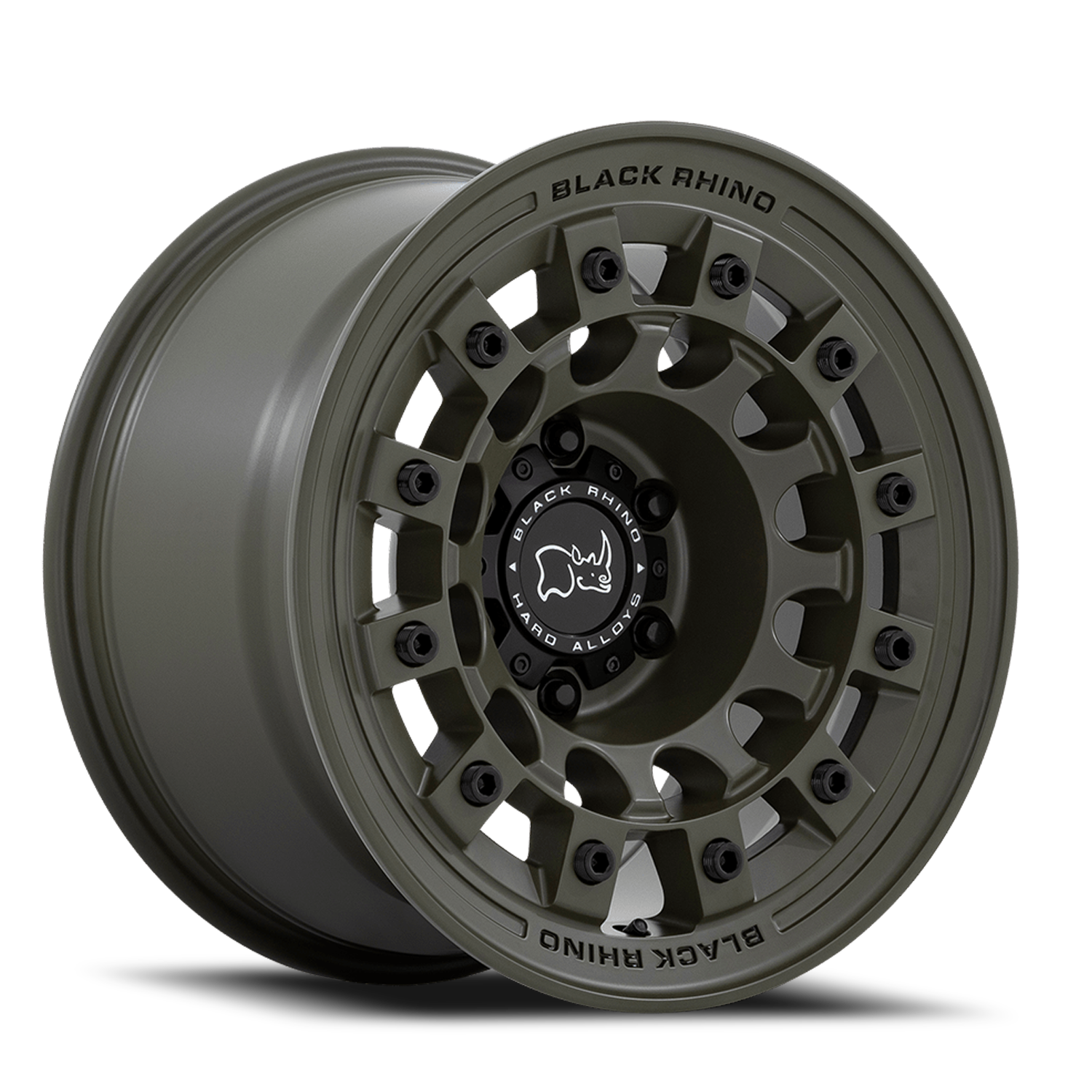 Black Rhino Fuji 17x8" 5x127mm 71.5mm CB +38mm Olive Drab Green