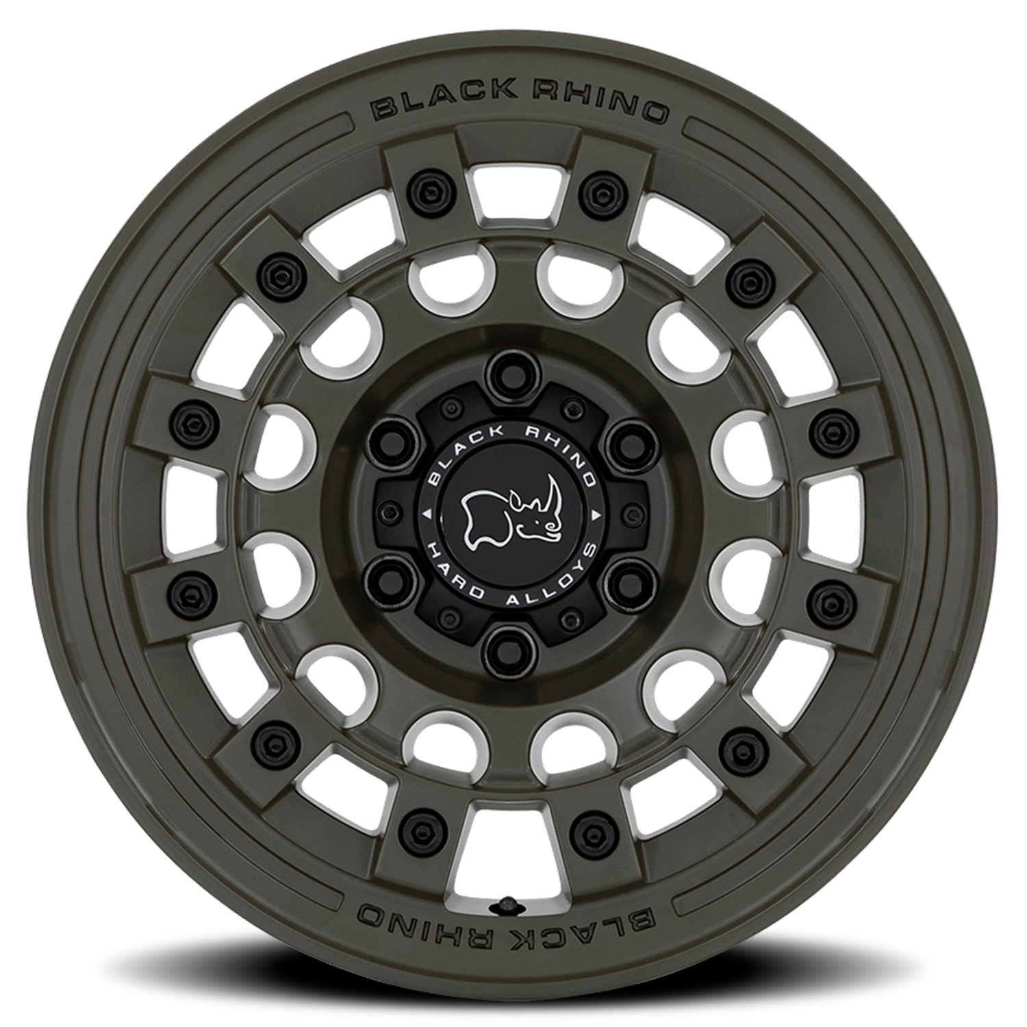 Black Rhino Fuji 17x8" 5x114.3mm 72.56mm CB +20mm Olive Drab Green