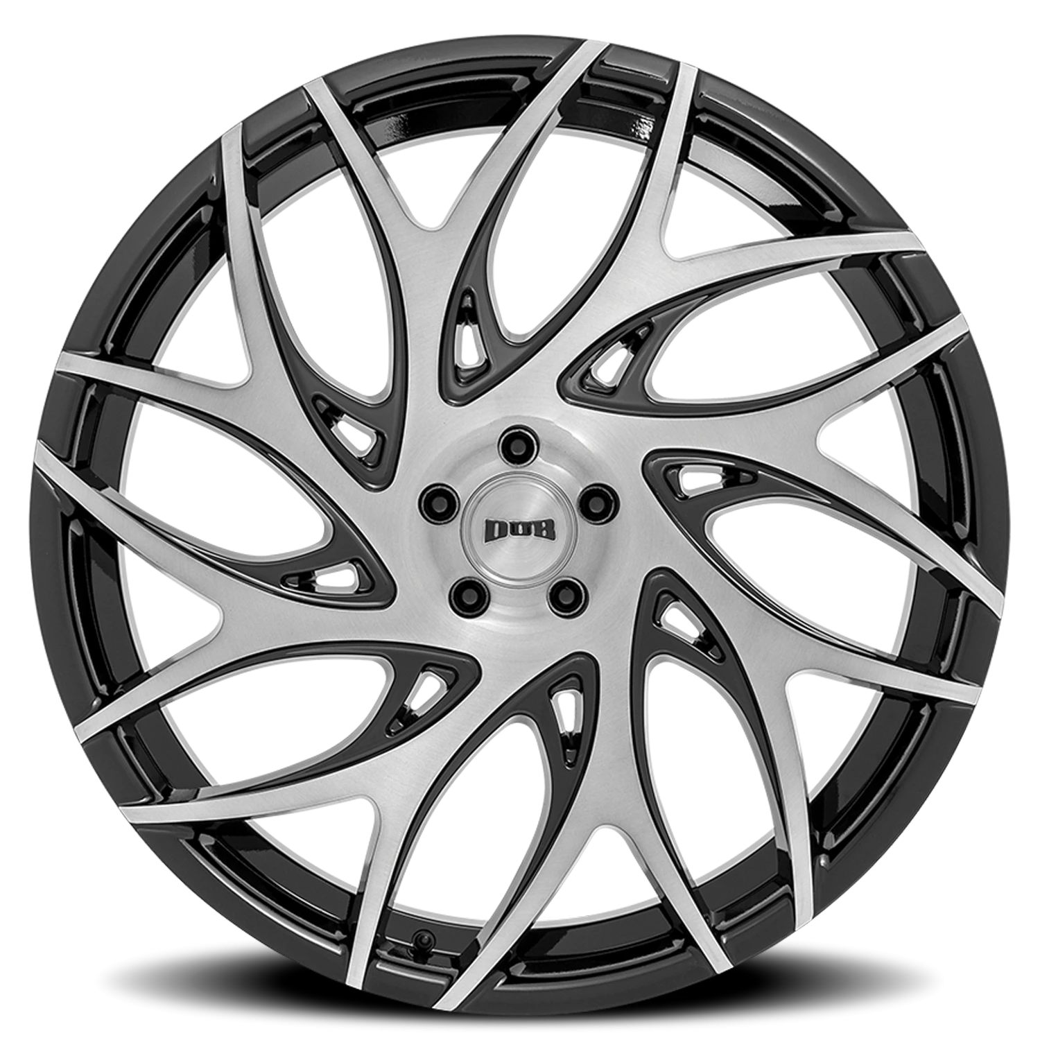 DUB G.O.A.T. S260 24x10 +25 5x139.7mm 78.1mm Gloss Black Brushed Face-Dark Tint Spokes