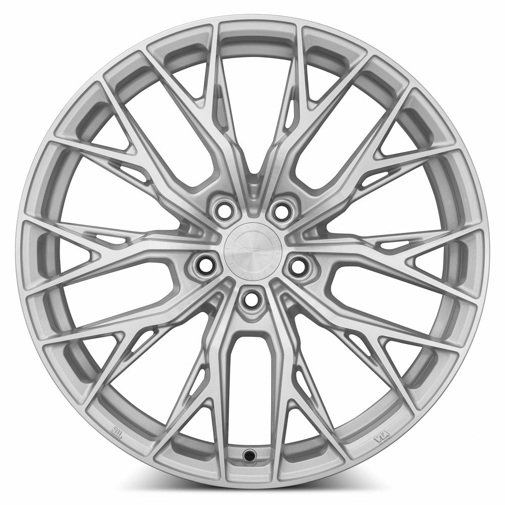 MRR GF5 18x8.5 35 5x112mm 66.6mm Silver Machined Face