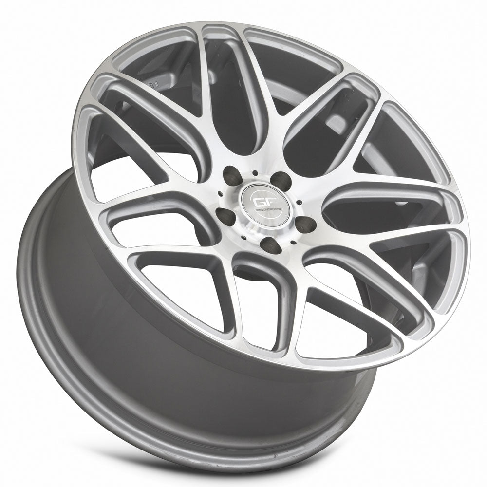 MRR GF9 19x9.5 25 5x112mm 66.6mm Silver Machined Face