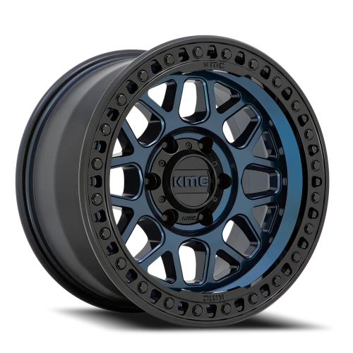 KMC GRS KM549 BL 17x9 +18 8x180mm 124.2mm Midnight Blue Gloss Black Lip