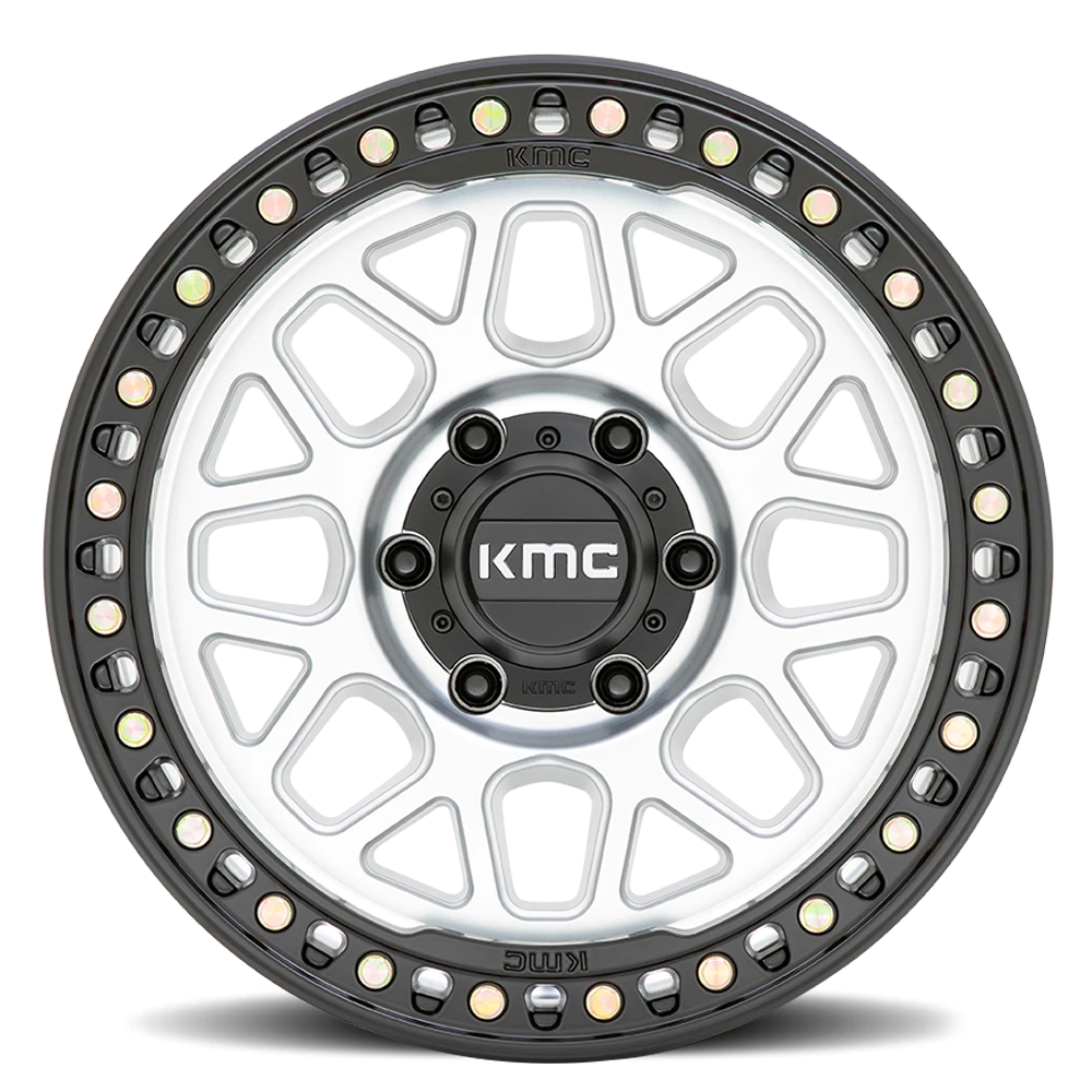 KMC GRS 18x9" 8x170mm 125.1mm CB +18mm Machined Machined Satin Black Lip