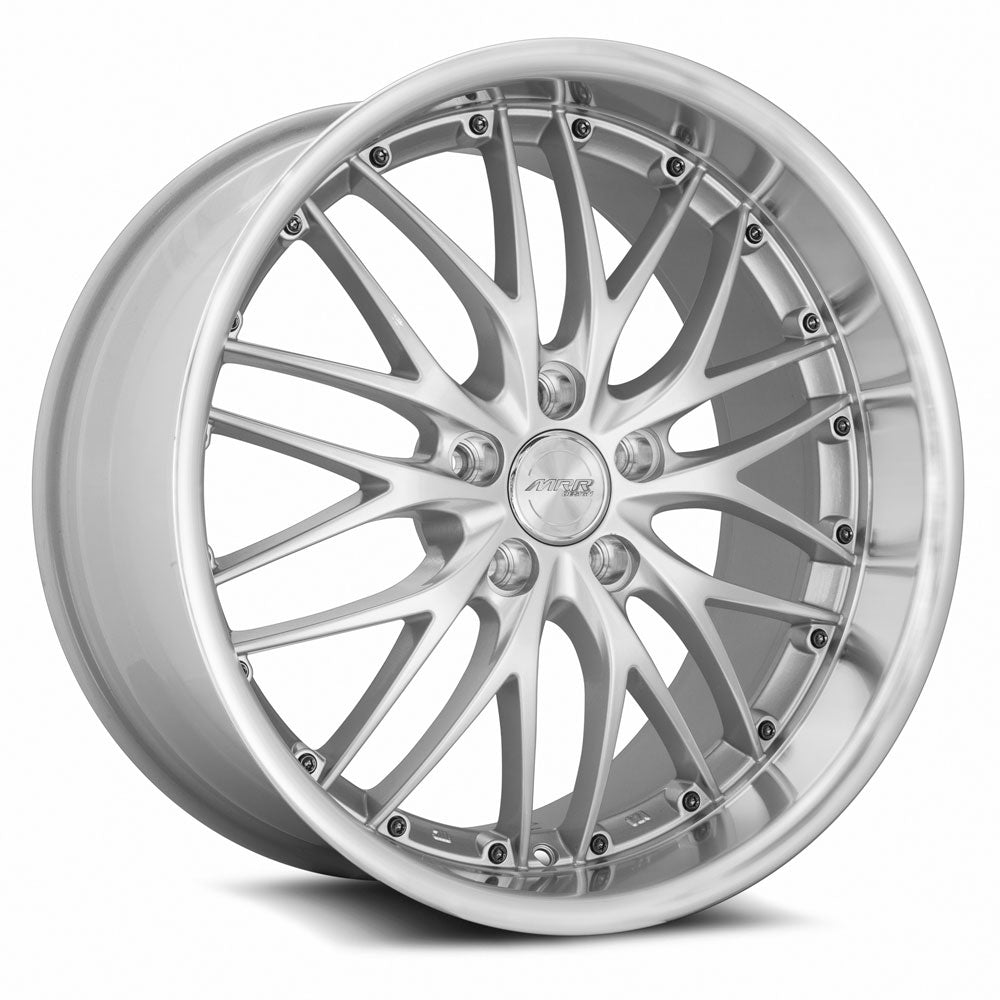 MRR GT1 19x9.5 25 5x112mm 66.6mm Hyper Silver Machined Lip