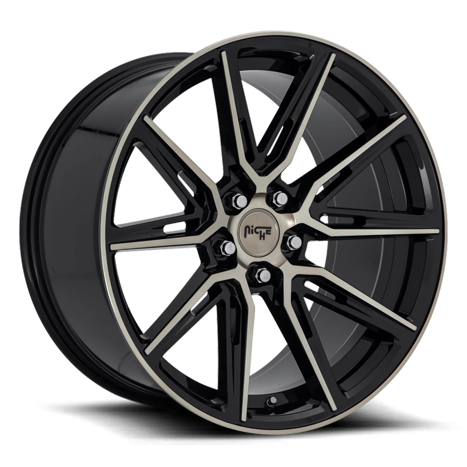 Niche Gemello 20x9" 5x115mm 71.8mm CB +18mm Gloss Black Machined-DDT