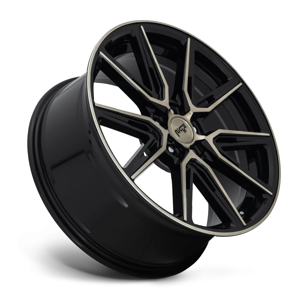 Niche Gemello 20x10.5" 5x112mm 66.5mm CB +40mm Gloss Black Machined-DDT