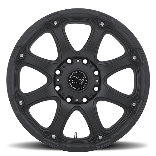 Black Rhino Glamis 17x9" 8x165.1mm 122mm CB +12mm Matte Black