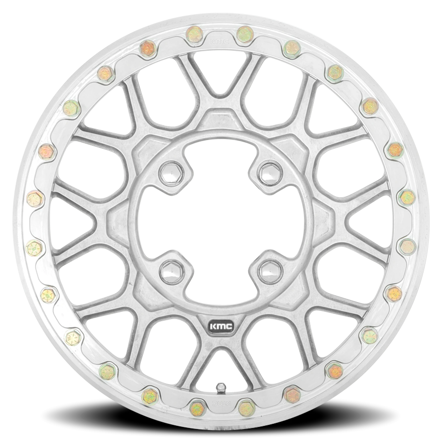KMC Grenade Beadlock Forged UTV KS435 15x6 +38 4x137mm 99.1mm Machined Raw Machined