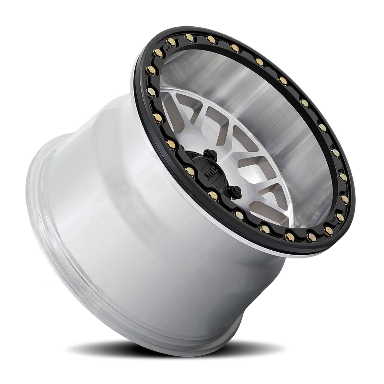 KMC Grenade Beadlock UTV 15x10" 5x114.3mm 72.56mm CB 0mm Machined Silver