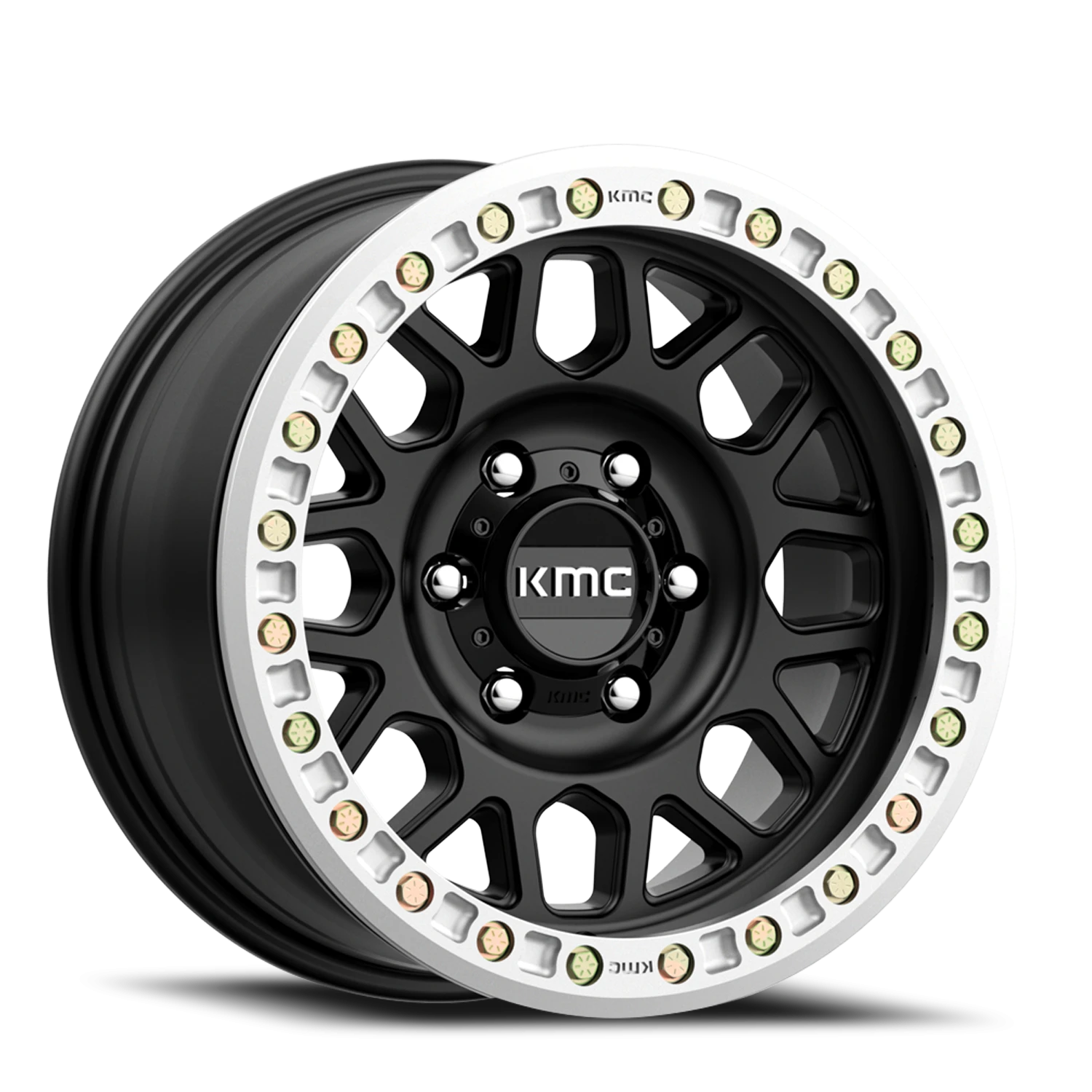 KMC Grenade Desert Beadlock 20x9" 5x127mm 71.5mm CB -12mm Satin Black