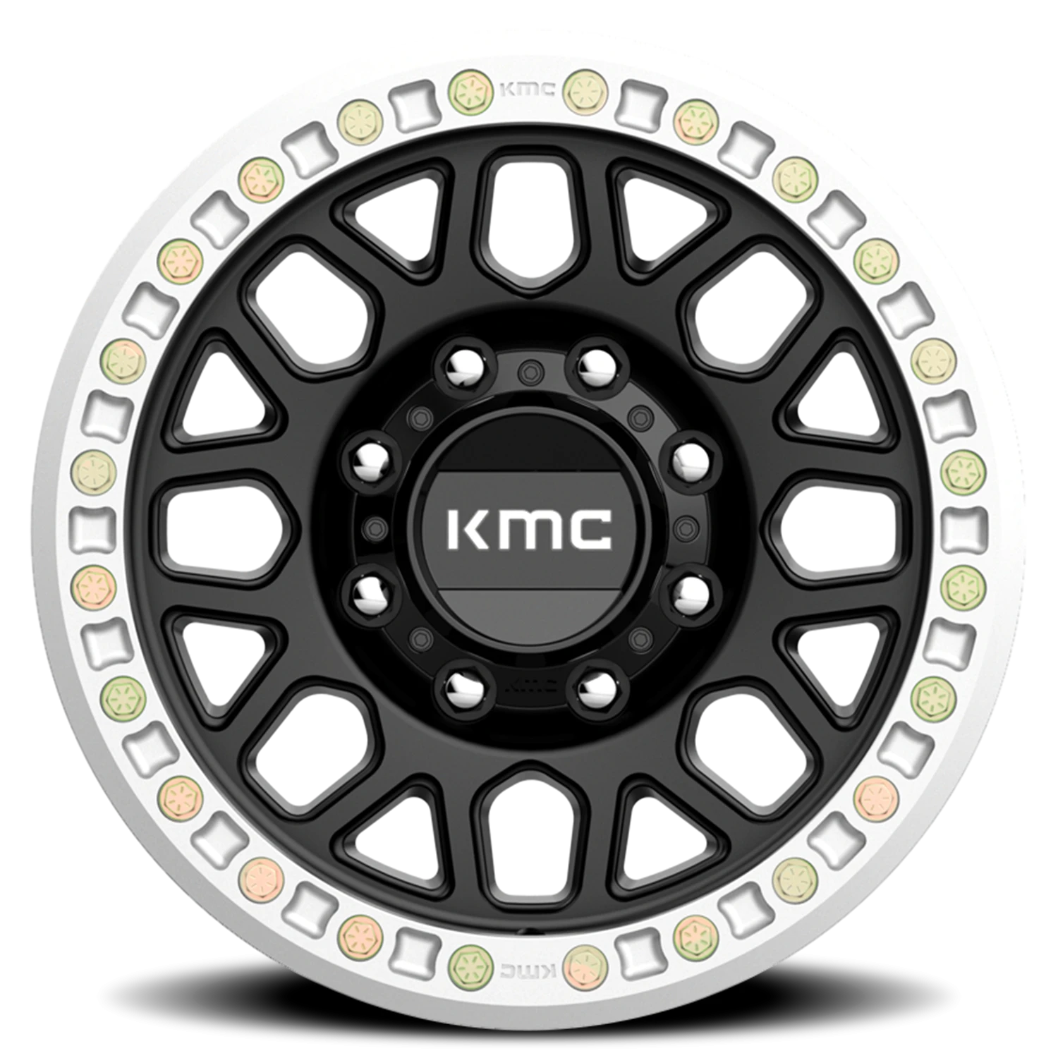 KMC Grenade Desert Beadlock 20x9" 8x165.1mm 125.1mm CB -12mm Satin Black