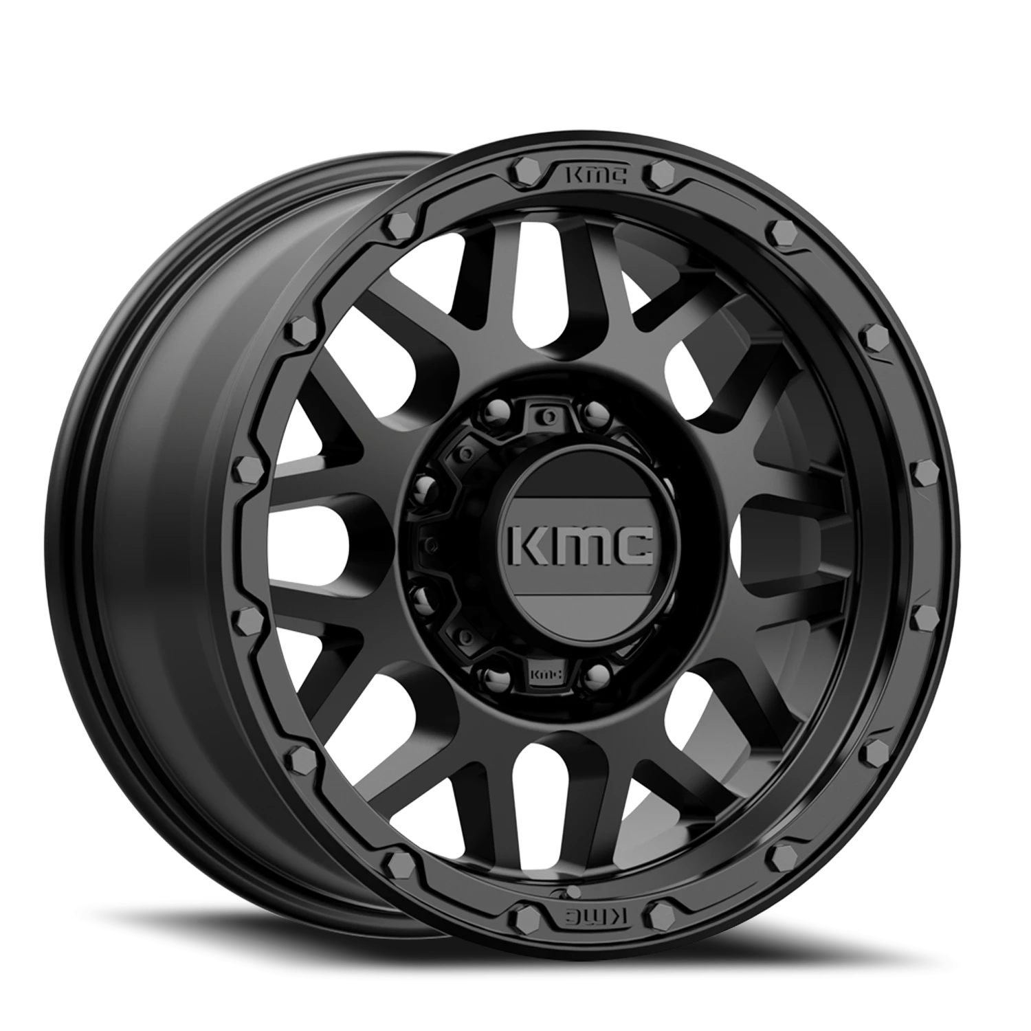 KMC Grenade Off-Road 17x9" 8x180mm 124.2mm CB +18mm Matte Black
