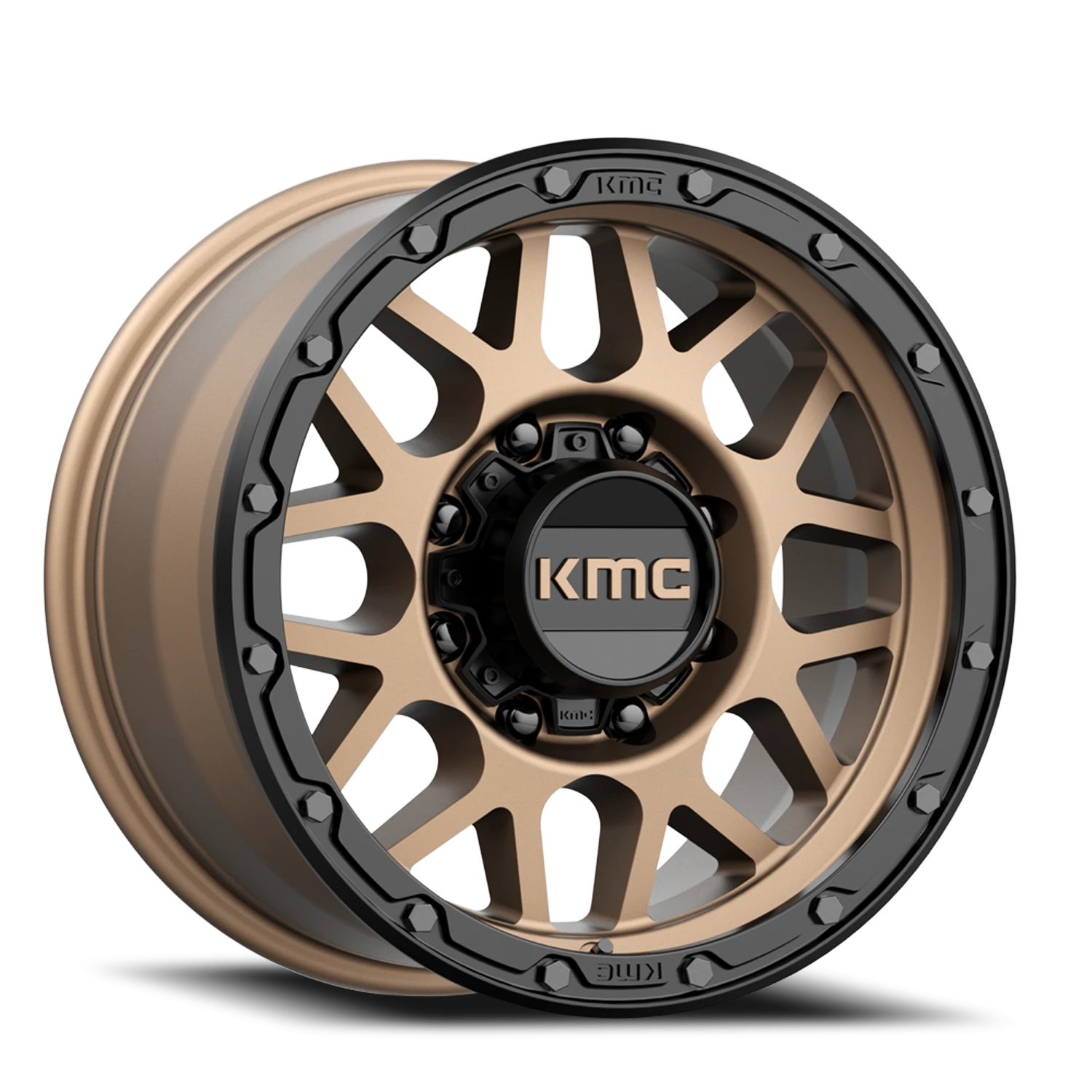 KMC Grenade Off-Road 18x8.5" 8x165.1mm 125.5mm CB 0mm Matte Bronze Matte Black Lip