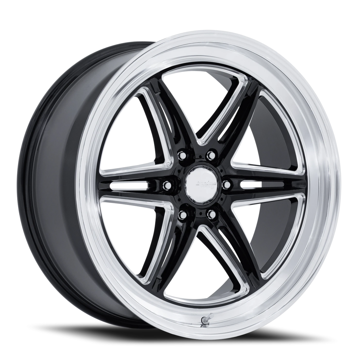 American Racing Groove 6 Drag 17x10 +38 6x135mm 87.1mm Gloss Black Milled-Diamond Cut Lip