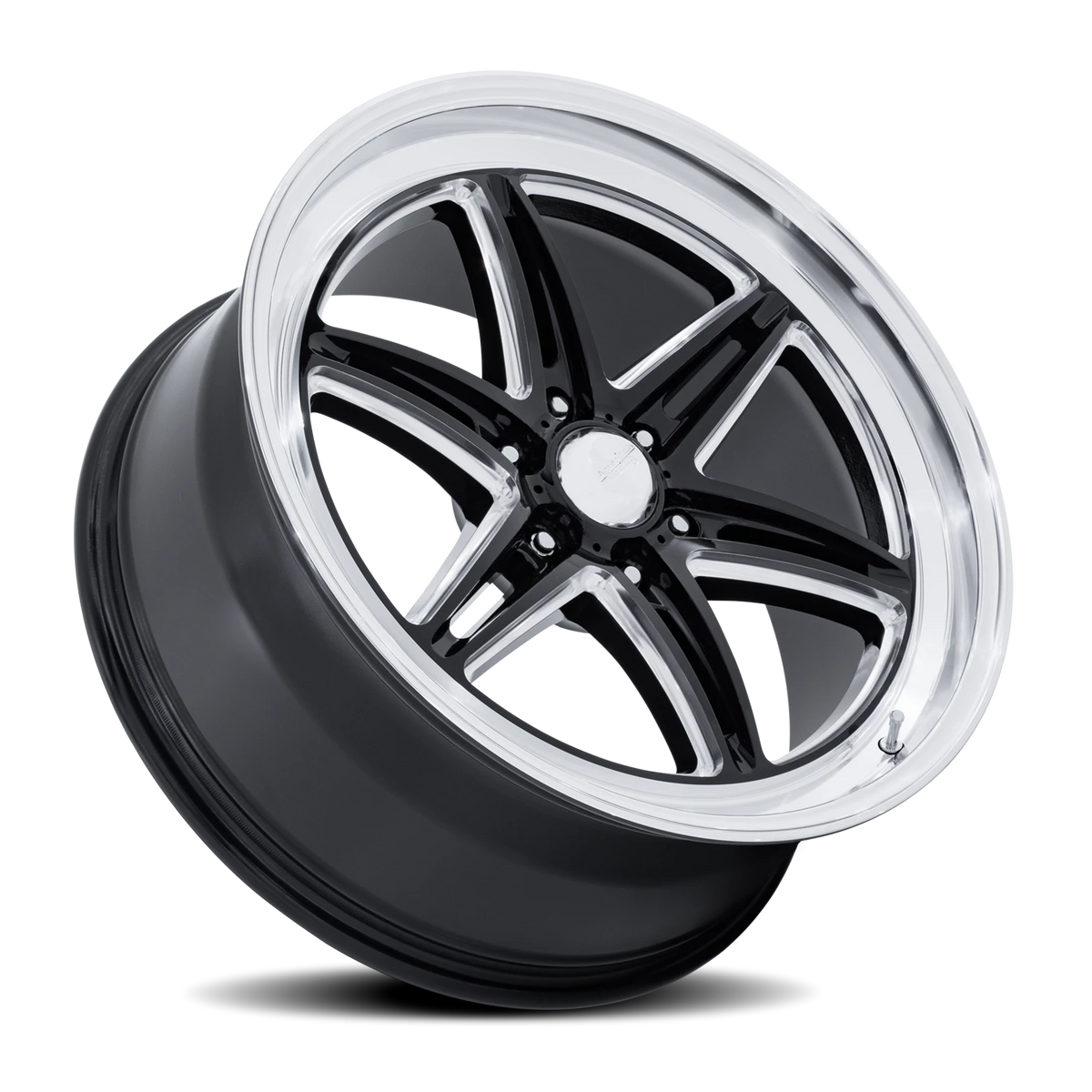 American Racing Groove 6 Drag 17x10 +38 6x135mm 87.1mm Gloss Black Milled-Diamond Cut Lip