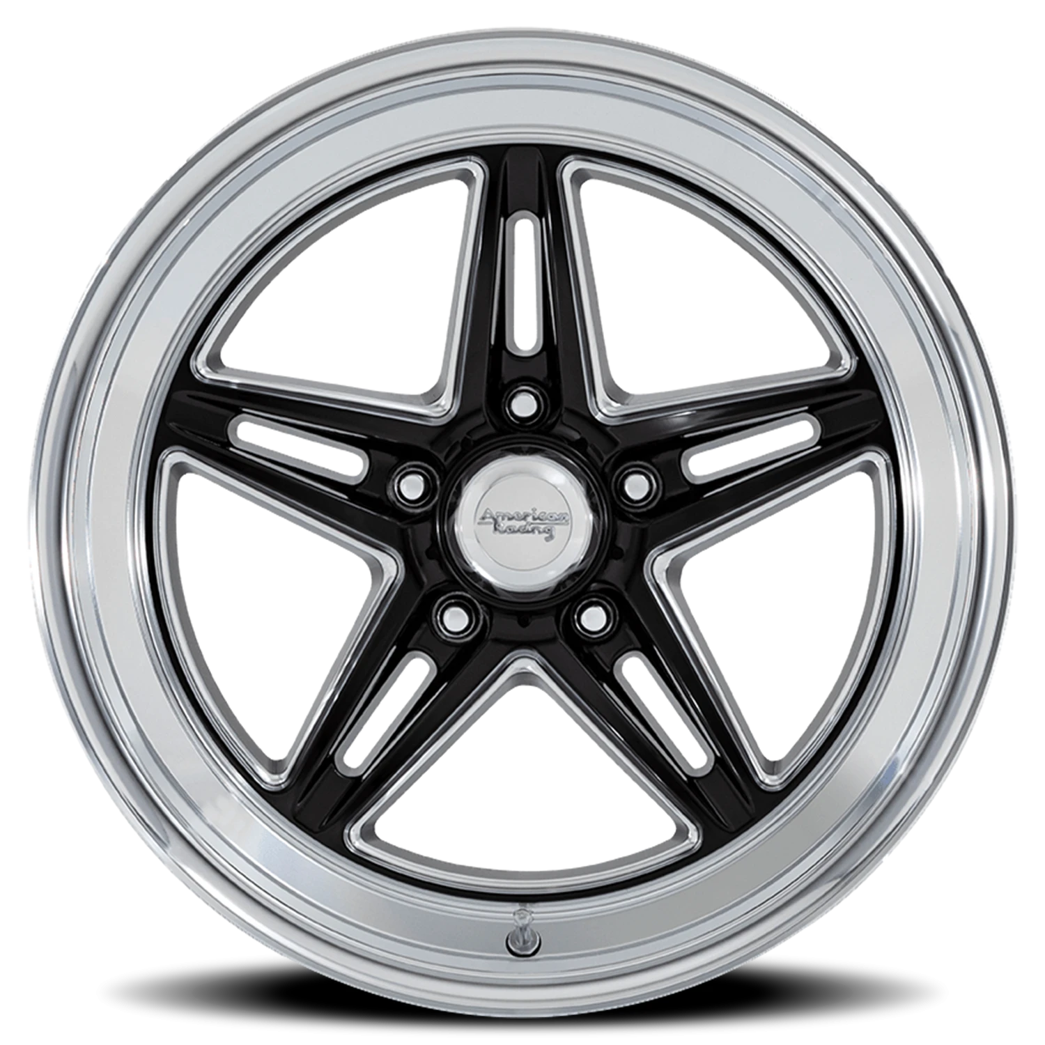American Racing Groove VN514 BK 18x8 +0 5x127mm 78.1mm Gloss Black Diamond Cut Lip