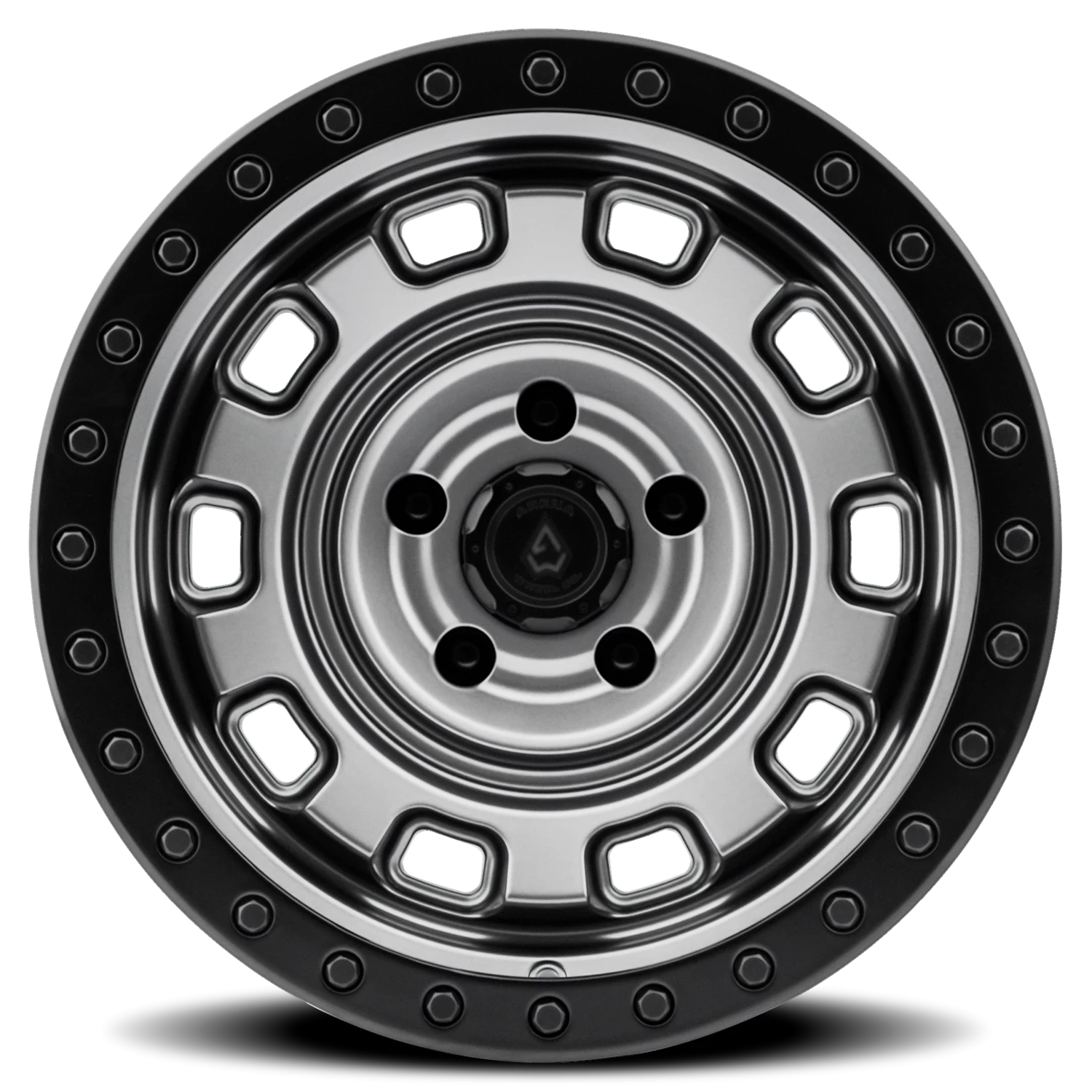 Arena Gunner 17x9" 5x127mm 71.5mm CB 0mm Satin Gunmetal Satin Black Lip