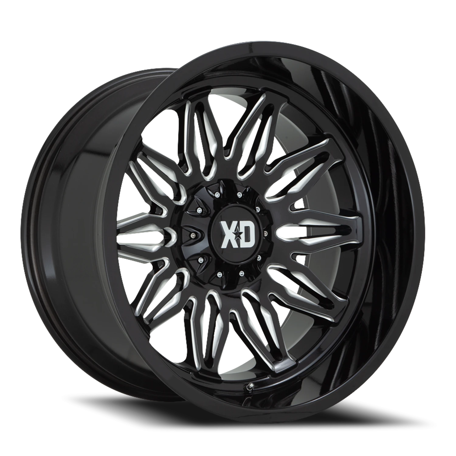 XD Series Gunner 20x10" 6x135mm 106.1mm CB -18mm Gloss Black Milled